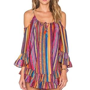 *NWT* multi color belle sleeve dress
